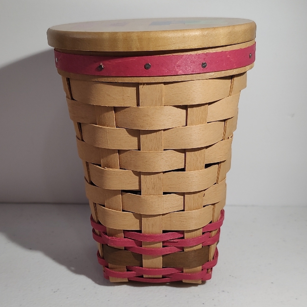 Longaberger Horizon of Hope Basket with Pink and Natural Accents - Picture 2 of 10